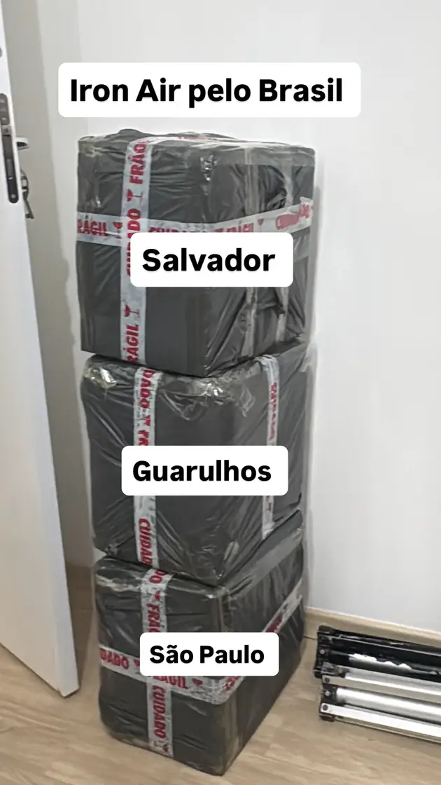 Pedidos do Iron Air prontos para envio